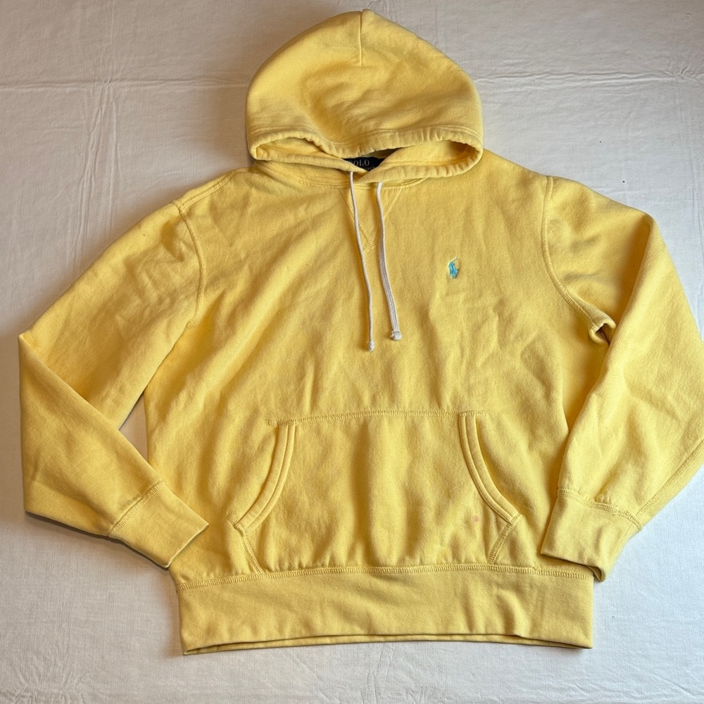 Polo by Ralph Lauren Men's Yellow Long Sleeve Sweatshirt Hoodie Size M